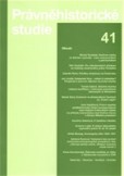 Právněhistorické studie 41 Právněhistorické studie 41