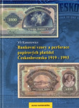 Bankovní vzory a perforace papírových platidel Československa 1919 - 1993