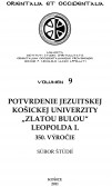 Potvrdenie jezuitskej košickej univerzity 