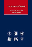 XII. kongres ČSARIM. Olomouc, 8.-10. září 2005 XII. kongres ČSARIM. Olomouc, 8.-10. září 2005