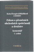 Zákon o přeměnách obchodních společností a družstev. Komentář