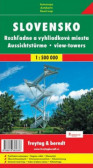 Slovensko - Rozľadne a vyhliadkové miesta 1:500 000 Slovensko - Rozľadne a vyhliadkové miesta 1:500 000