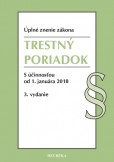 Trestný poriadok. Úzz, s účinnosťou od 1. januára 2018, 3. vydanie Trestný poriadok. Úzz, s účinnosťou od 1. januára 2018, 3. vydanie