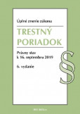 Trestný poriadok. Úzz, 6. vydanie, 2019 Trestný poriadok. Úzz, 6. vydanie, 2019