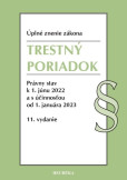 Trestný poriadok. Úzz, 11. vyd., 6/2022