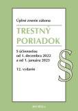 Trestný poriadok. Úzz, 12. vydanie, 11/2022