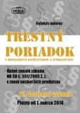 TRESTNÝ PORIADOK s komentárom a judikatúrou, zachytávajúci právny stav k 1. marcu 2014 TRESTNÝ PORIADOK s komentárom a judikatúrou, zachytávajúci právny stav k 1. marcu 2014
