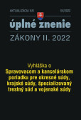 Aktualizácia II/8 / 2022 - Spravovací a kancelársky poriadok pre súdy